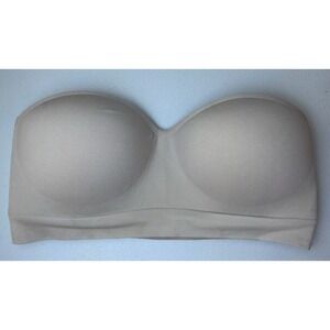 Auden Bra Size M Beige Padded Push-up Wireless Strapless/Seamless Bandeau Bra M